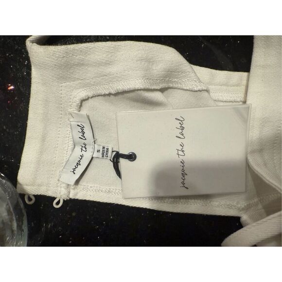 Jacquie the Label Francesca Denim Mini Dress in White Brunch Summer size S NWT - Picture 7 of 7